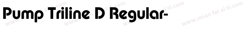 Pump Triline D Regular字体转换
